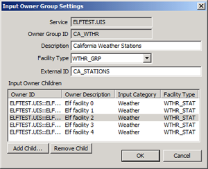 Input Owner Group Settings